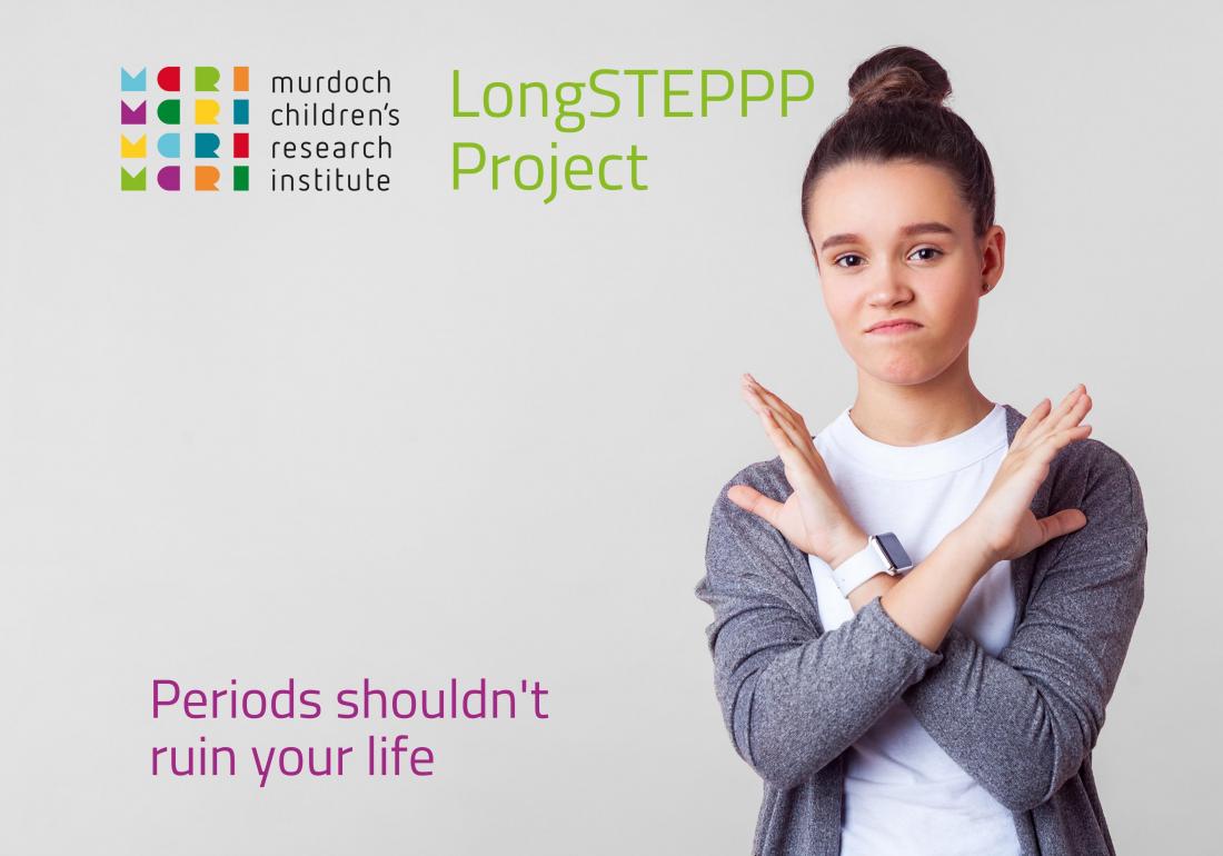 Young person with LongSTEPP project logos