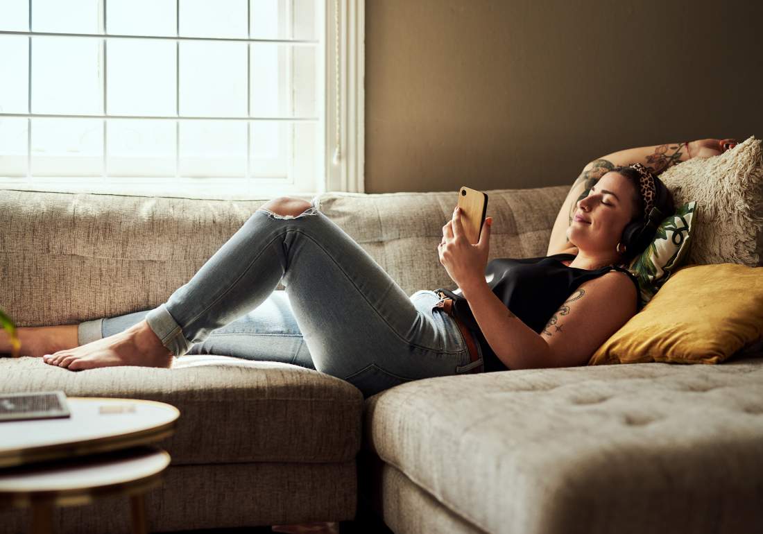 Resting and researching endo on phone