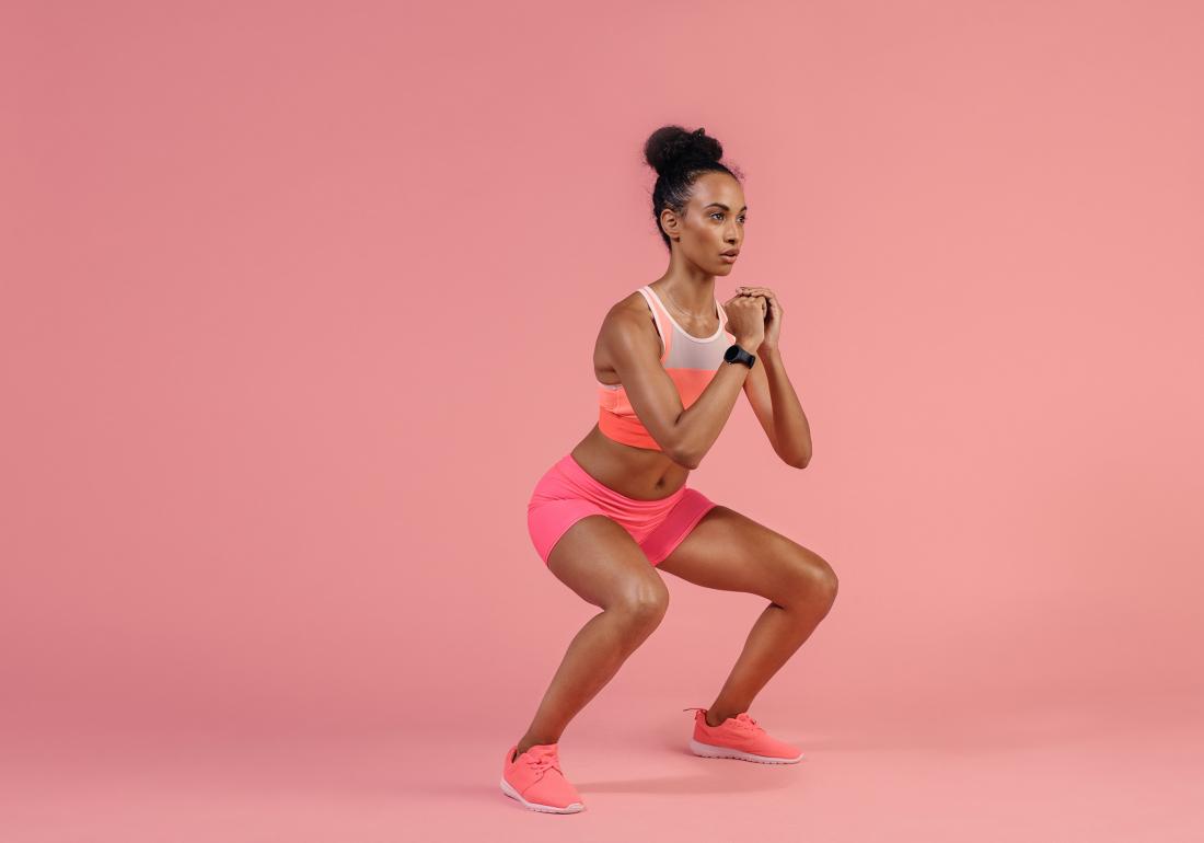 Girl doing squats