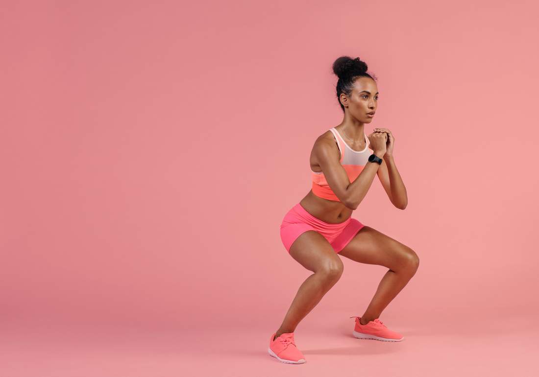 Girl doing squats