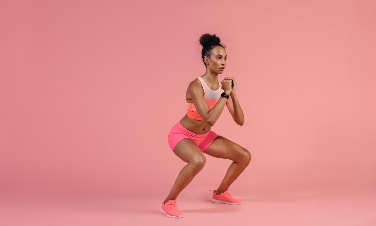 Girl doing squats
