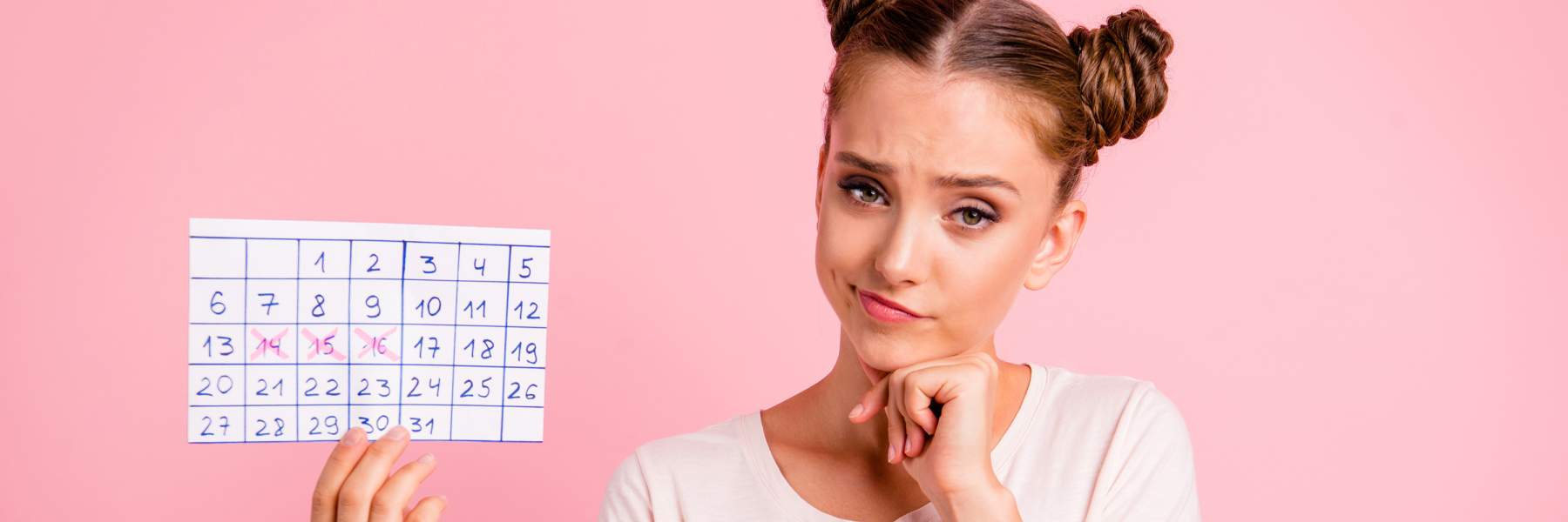 Girl tracking periods in journal