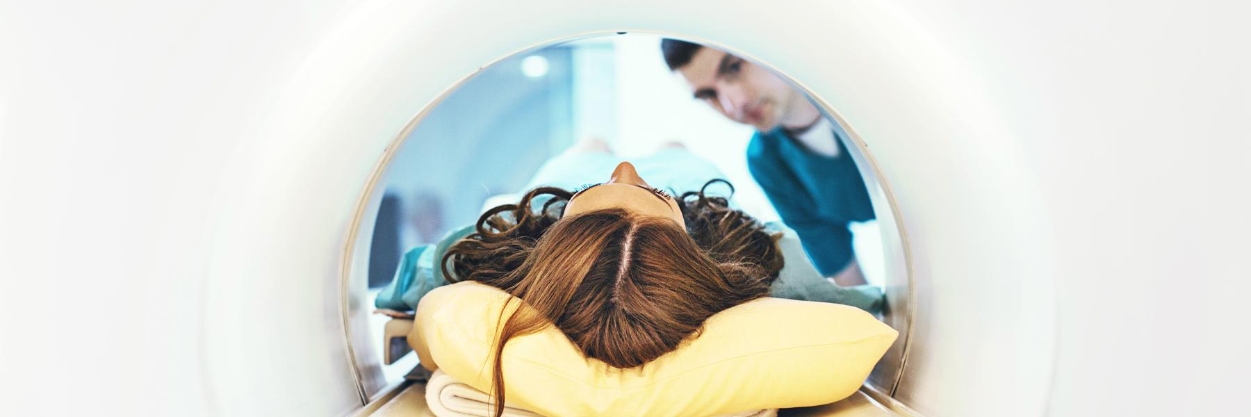 Inside MRI machine