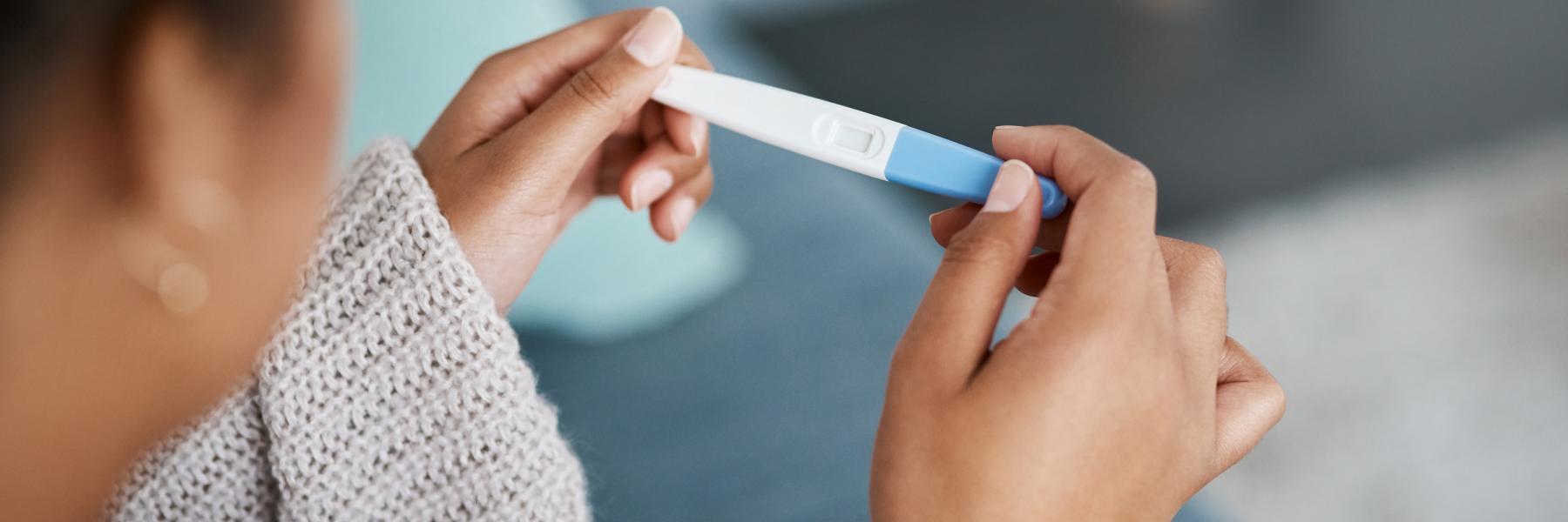 Checking pregnancy test