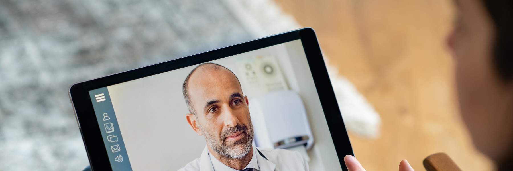 Zoom video call with doctor