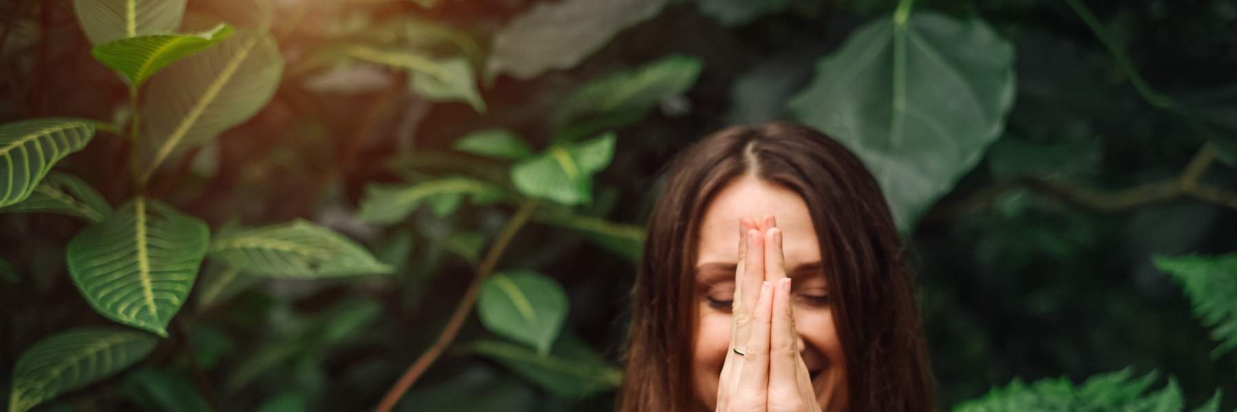 Woman meditating for endo symptoms