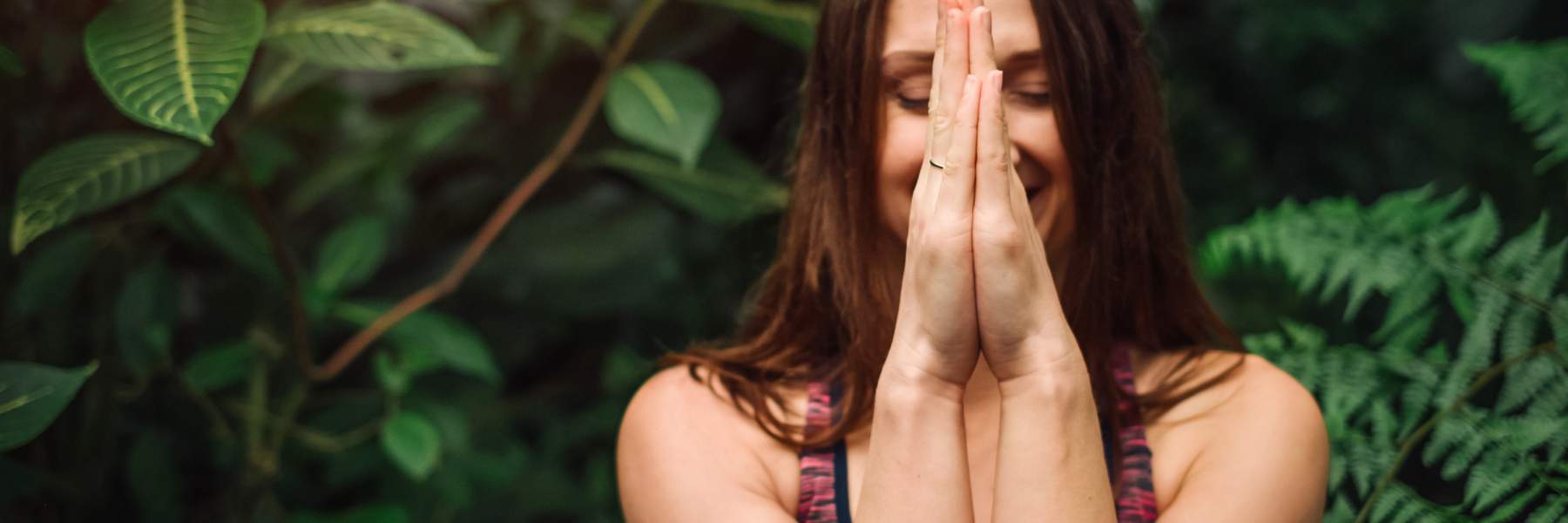 Woman meditating for endo symptoms