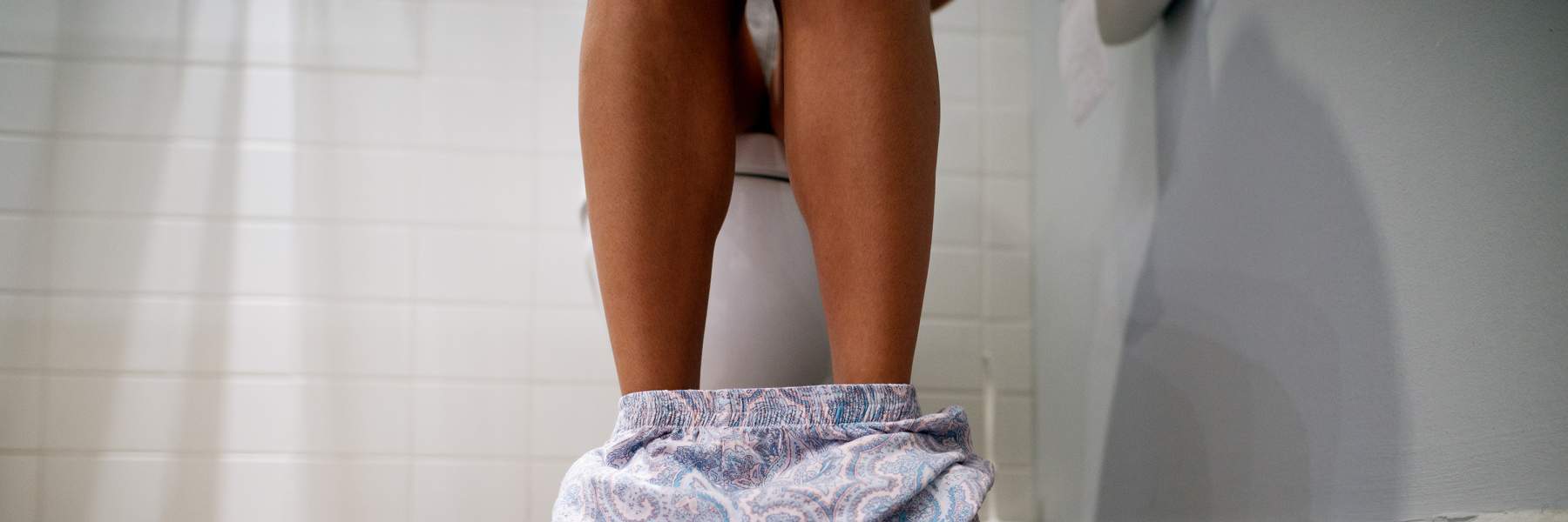 Woman on toilet