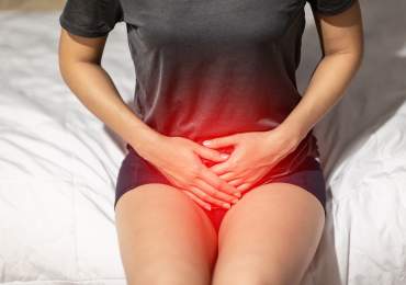 Woman showing pain symptoms