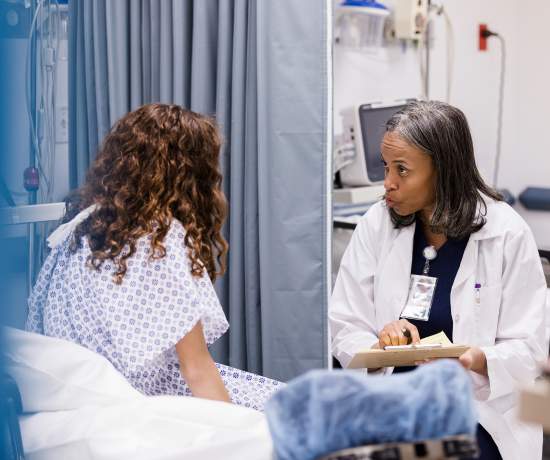 Doctor talking to endo patient