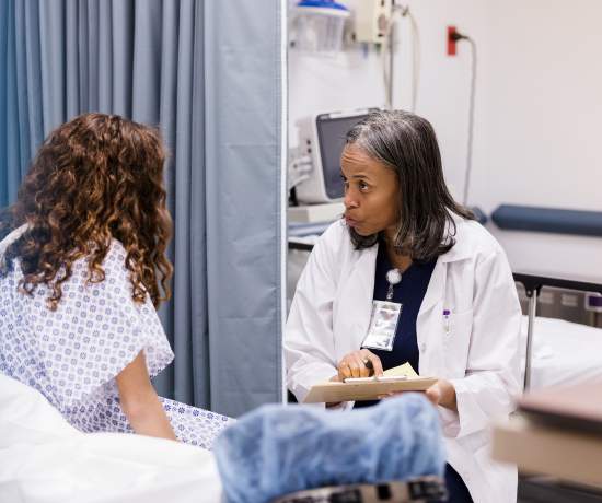 Doctor talking to endo patient