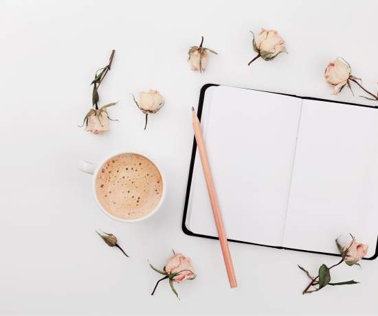 Endo diary open with pencil
