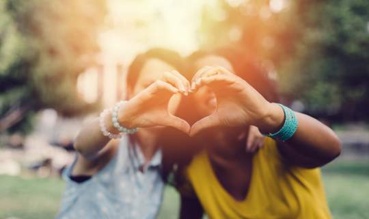 Friends supporting each other