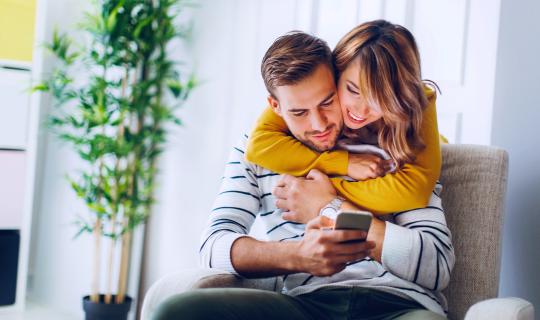 Couple reading endo information