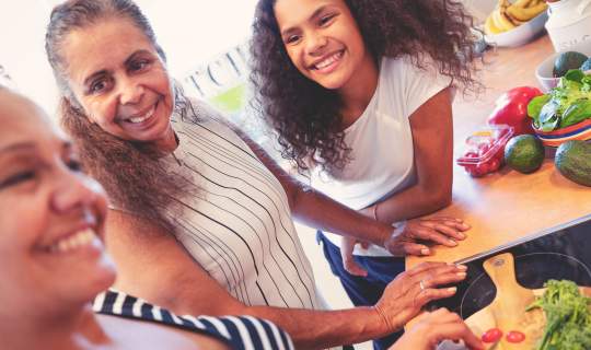 Mother and daughters